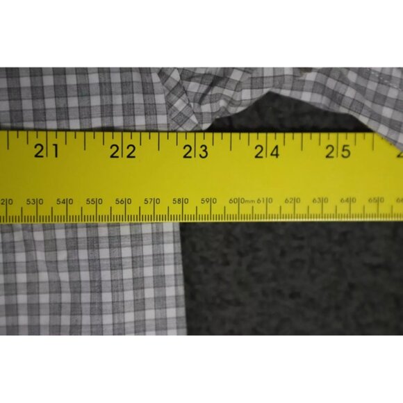 Vineyard Vines Button-Up Shirt Men L Gray/White Gingham Slim Fit Logo Embroidery - Picture 8 of 10